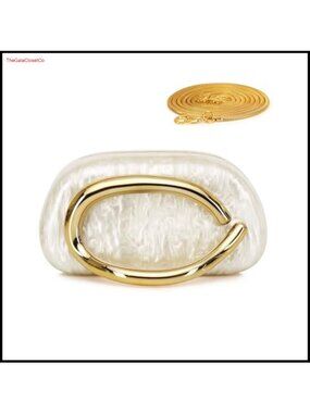 Acrylic Clutch Purses for Women Marble Evening Bag